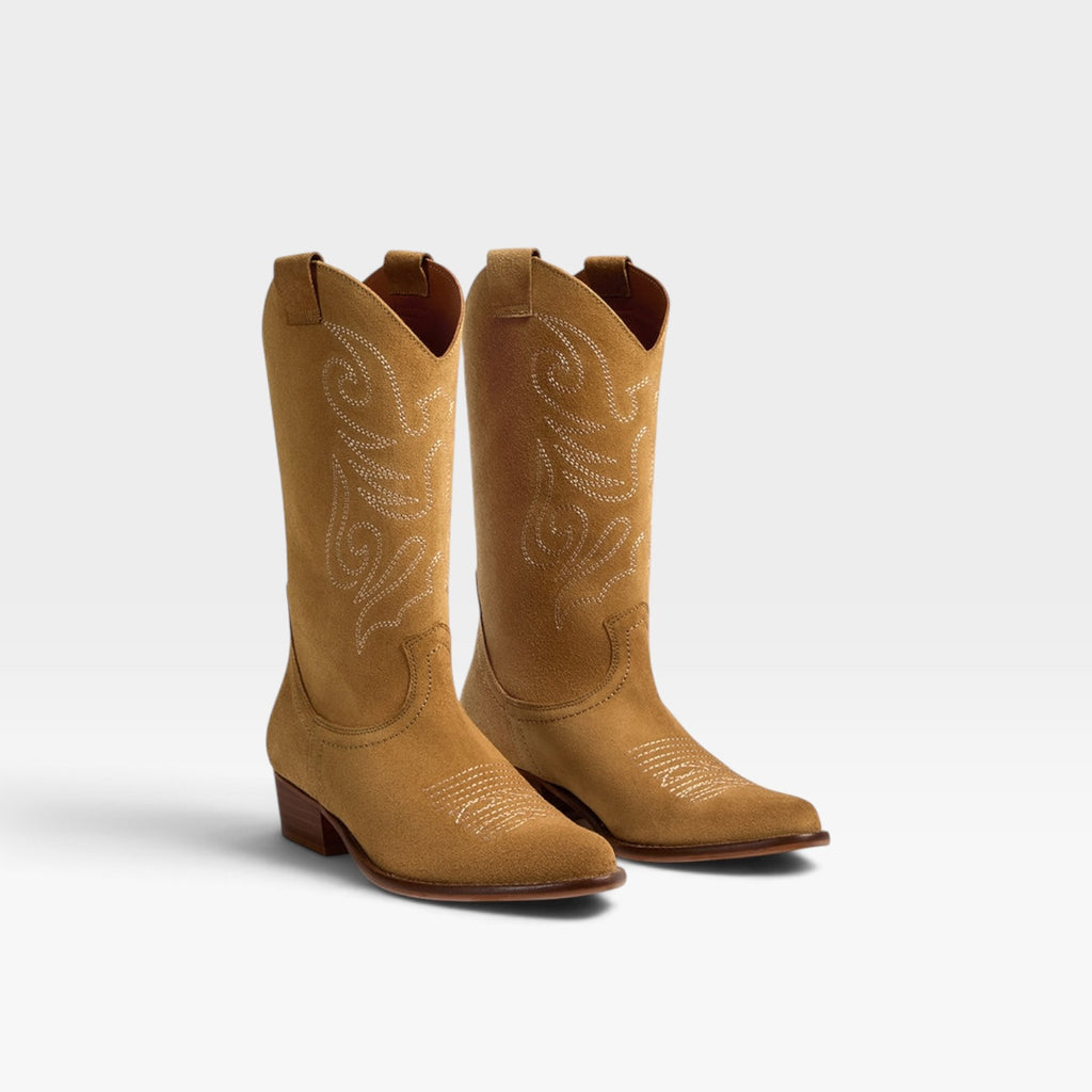 Bota Jandra camel bordado - Bryan Stepwise