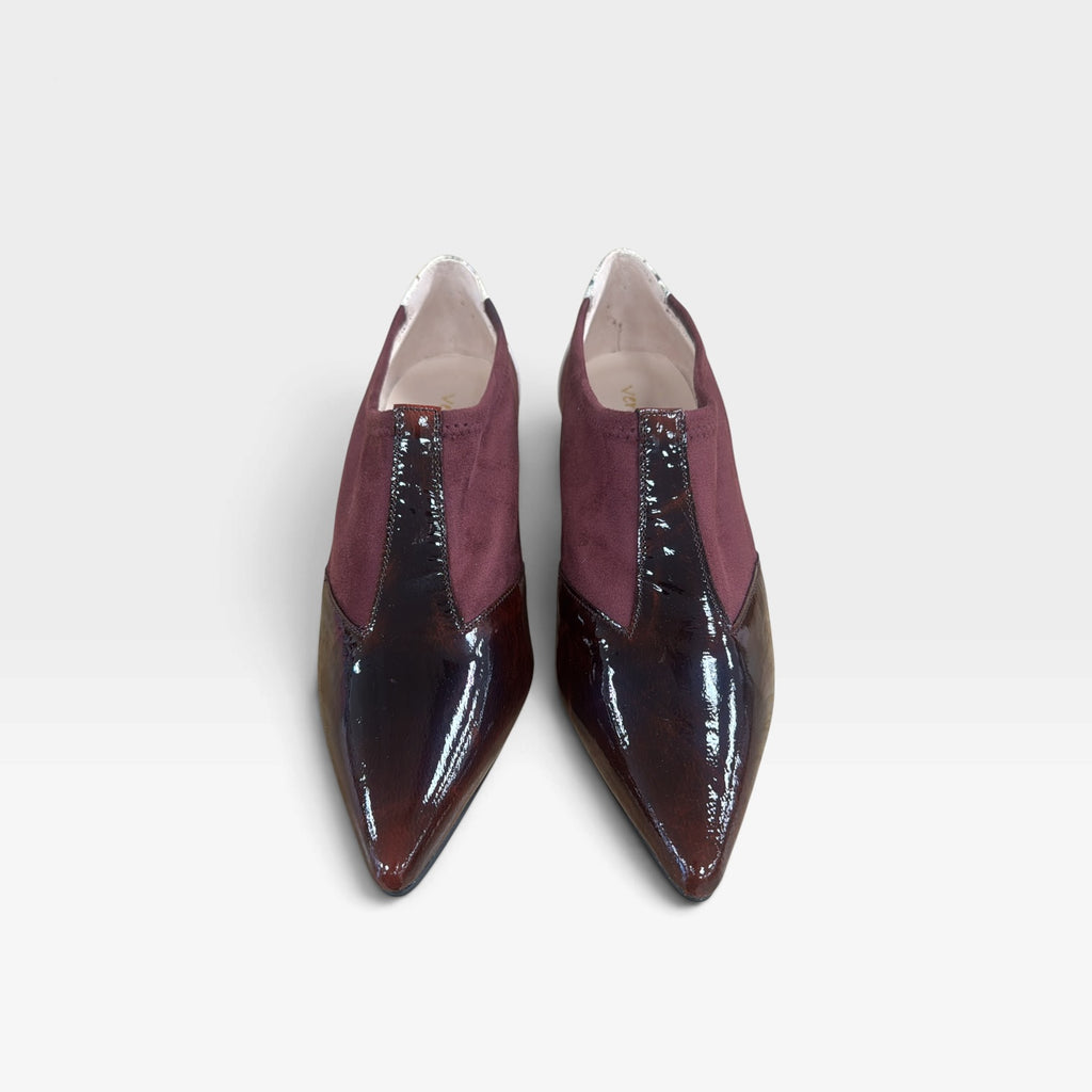 Zapato Burdeos con estampado - Vera rebato