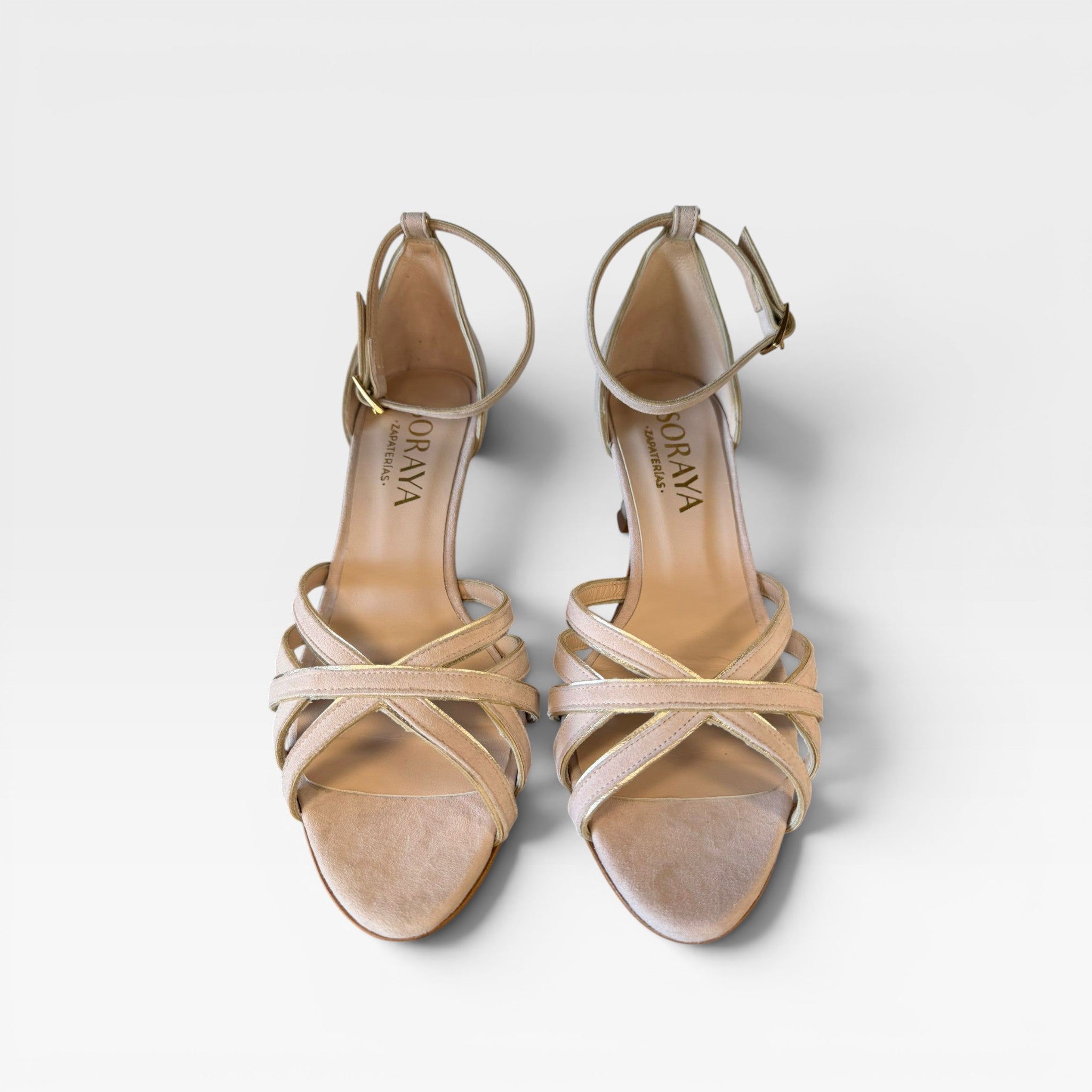 Sandalias Tacón Nudo rosa - Soraya