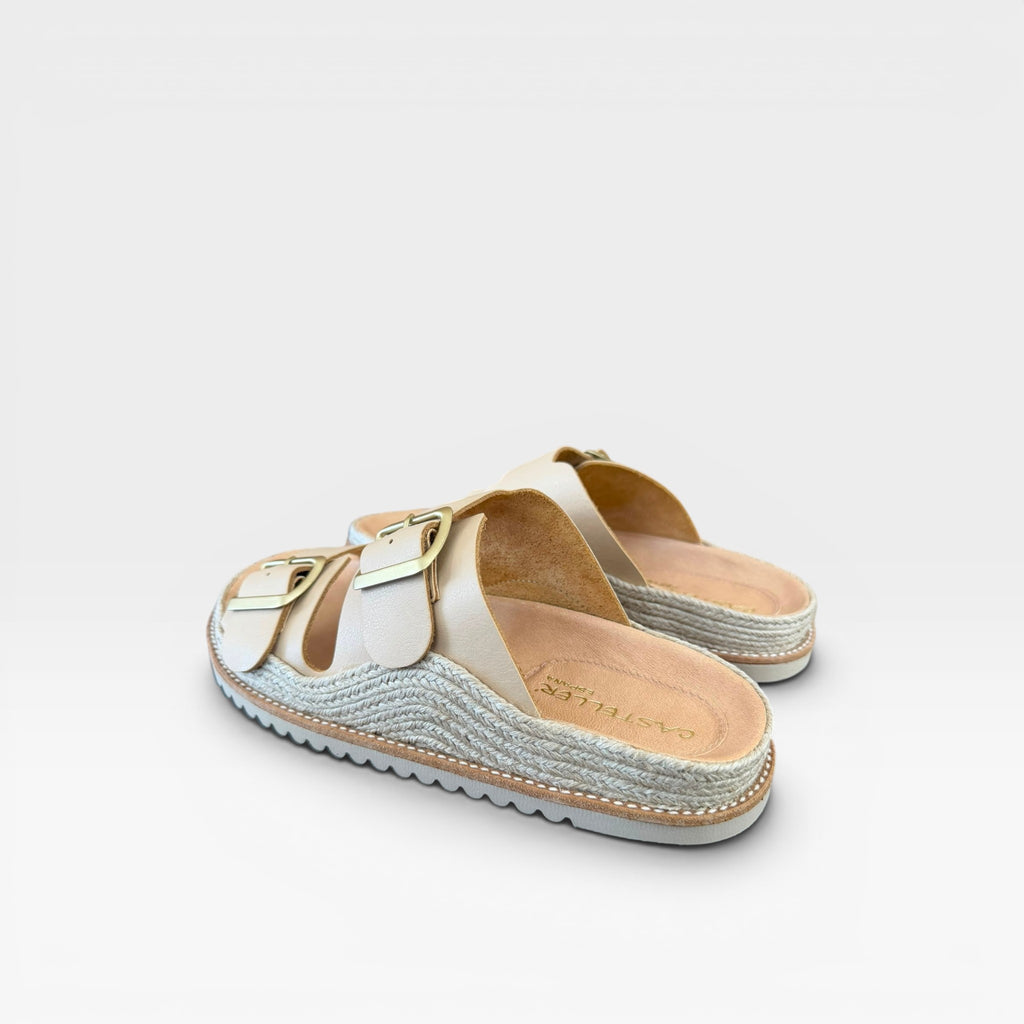 Sandalia camel rafia bios  - Casteller
