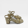 Sandalia dorada para mujer - Bryan Stepwise