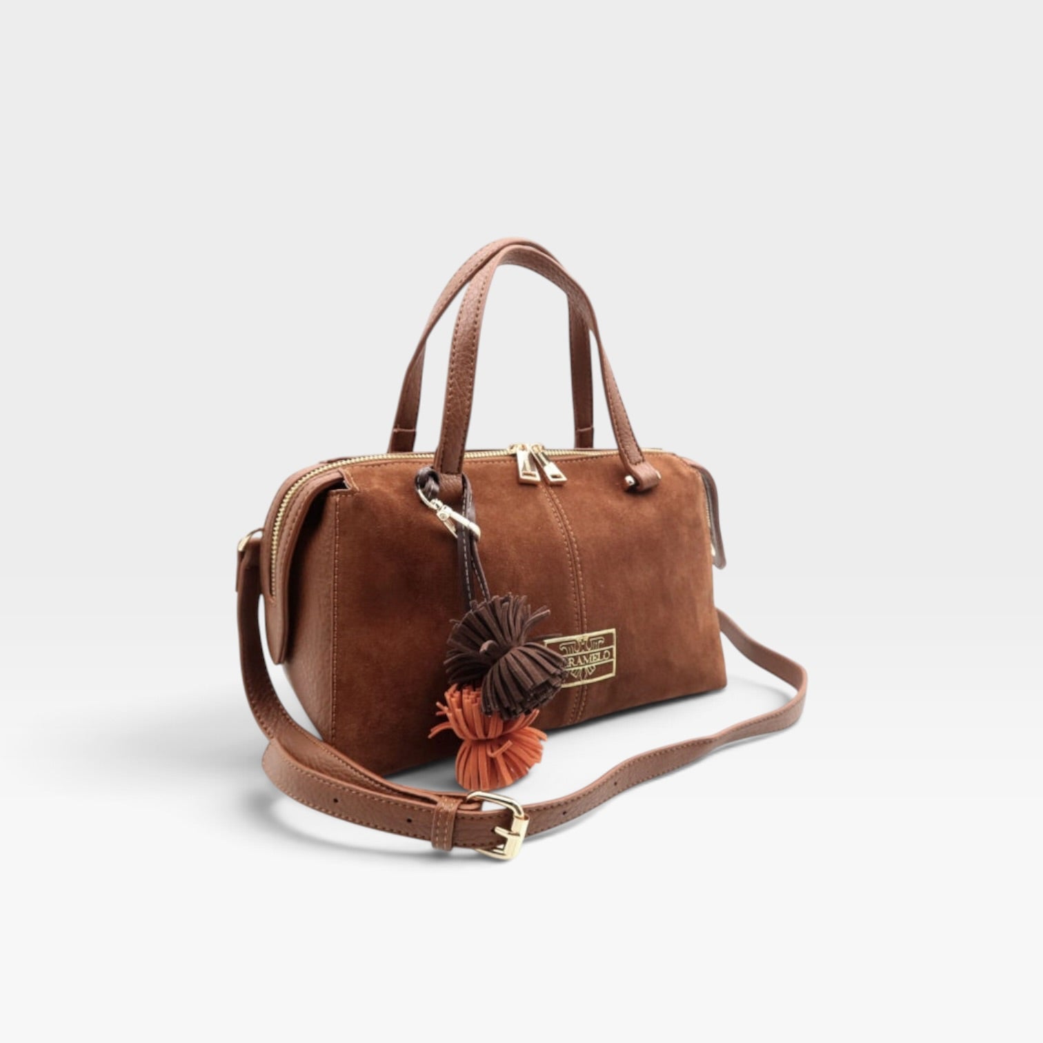 Bolso popy serraje cuero - Caramelo