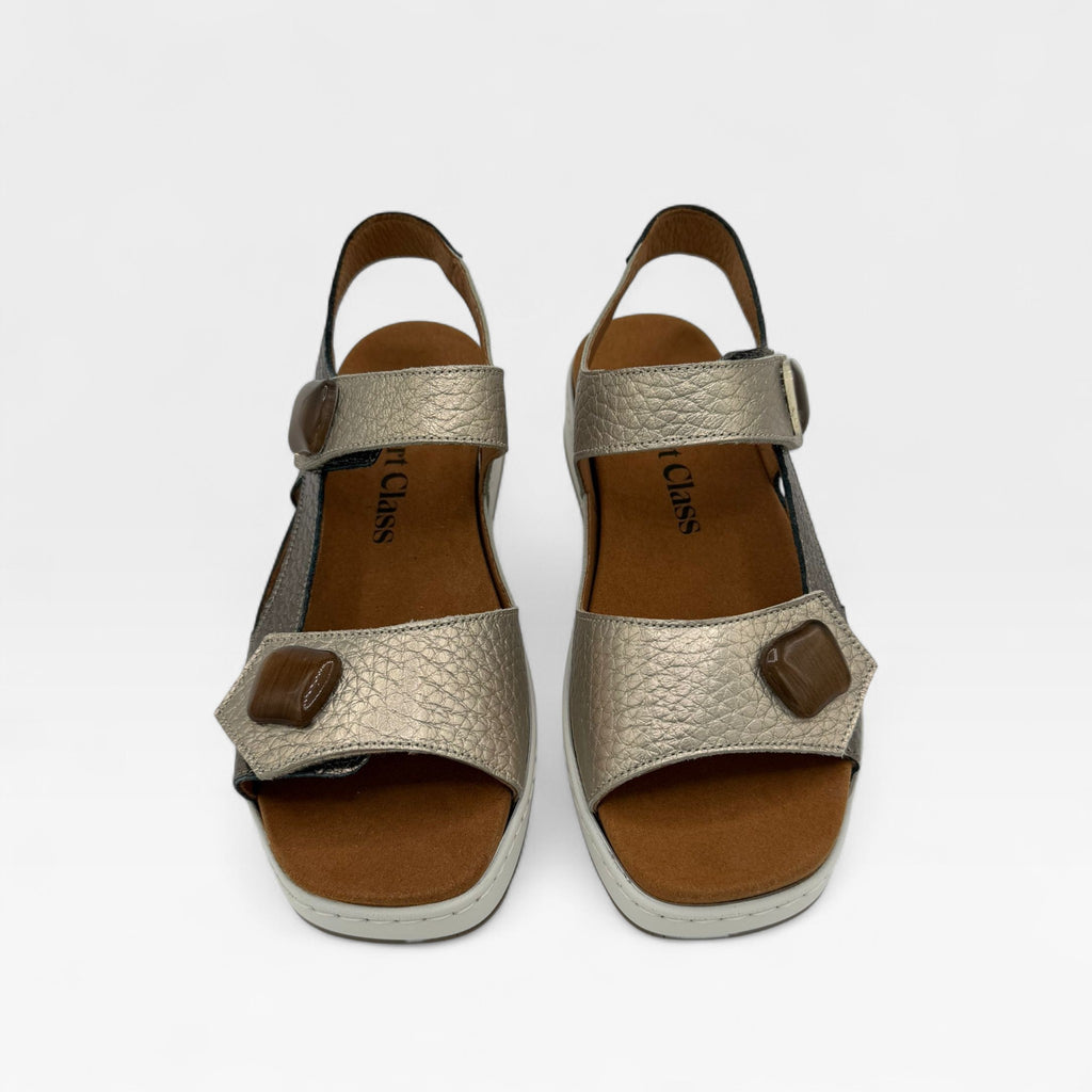 Sandalia ajustable bronce - Comfort Class