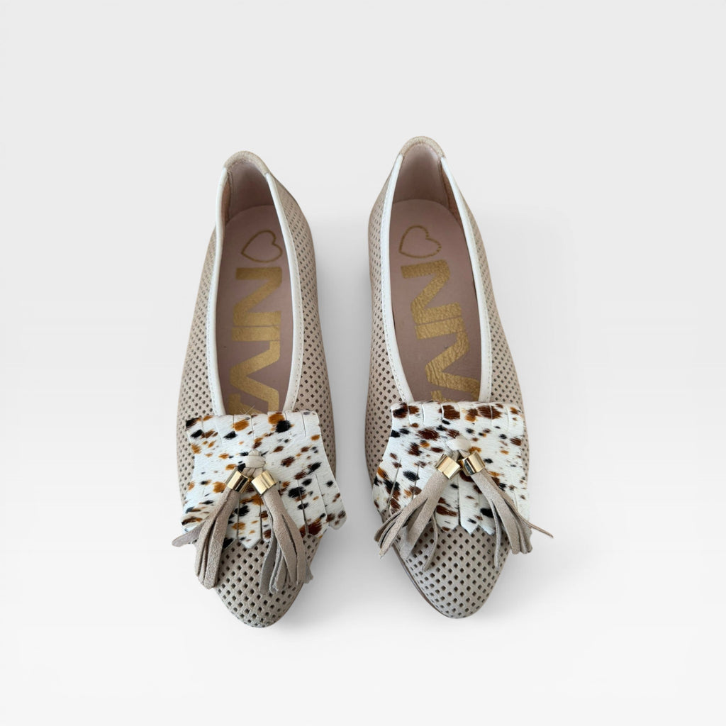 Mocasín beige borlas - Nival