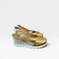 Sandalia cuña oro  - Comfort Class