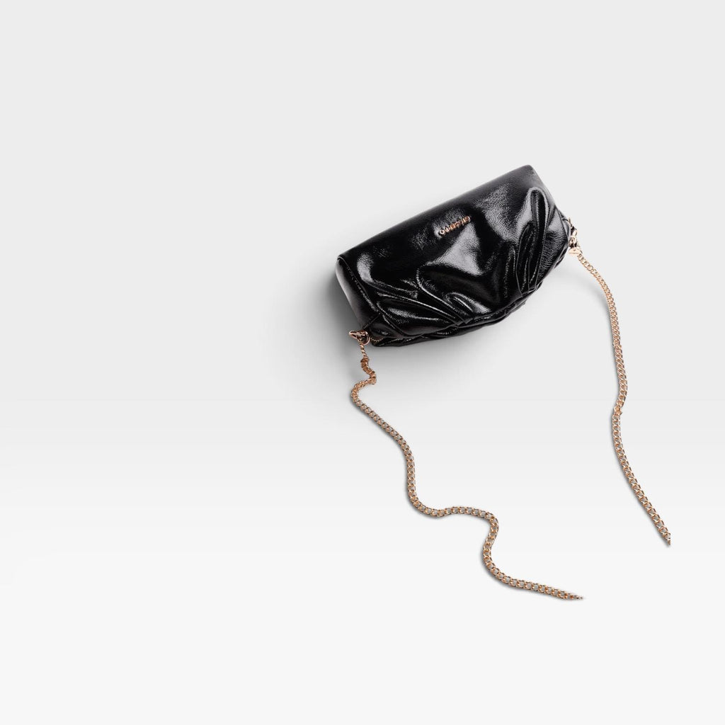 Bolso bandolera negro efecto arrugado - Gioseppo