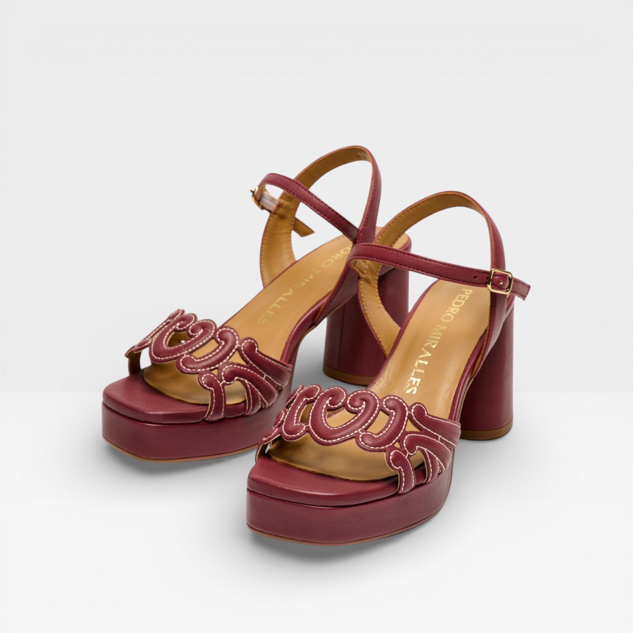 Sandalias Tacón Barciense Rojos - Pedro Miralles