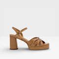 Sandalias Tacón Forte Marrones - Pedro Miralles