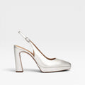 Zapatos Tacón Rena Plata - Pedro Miralles