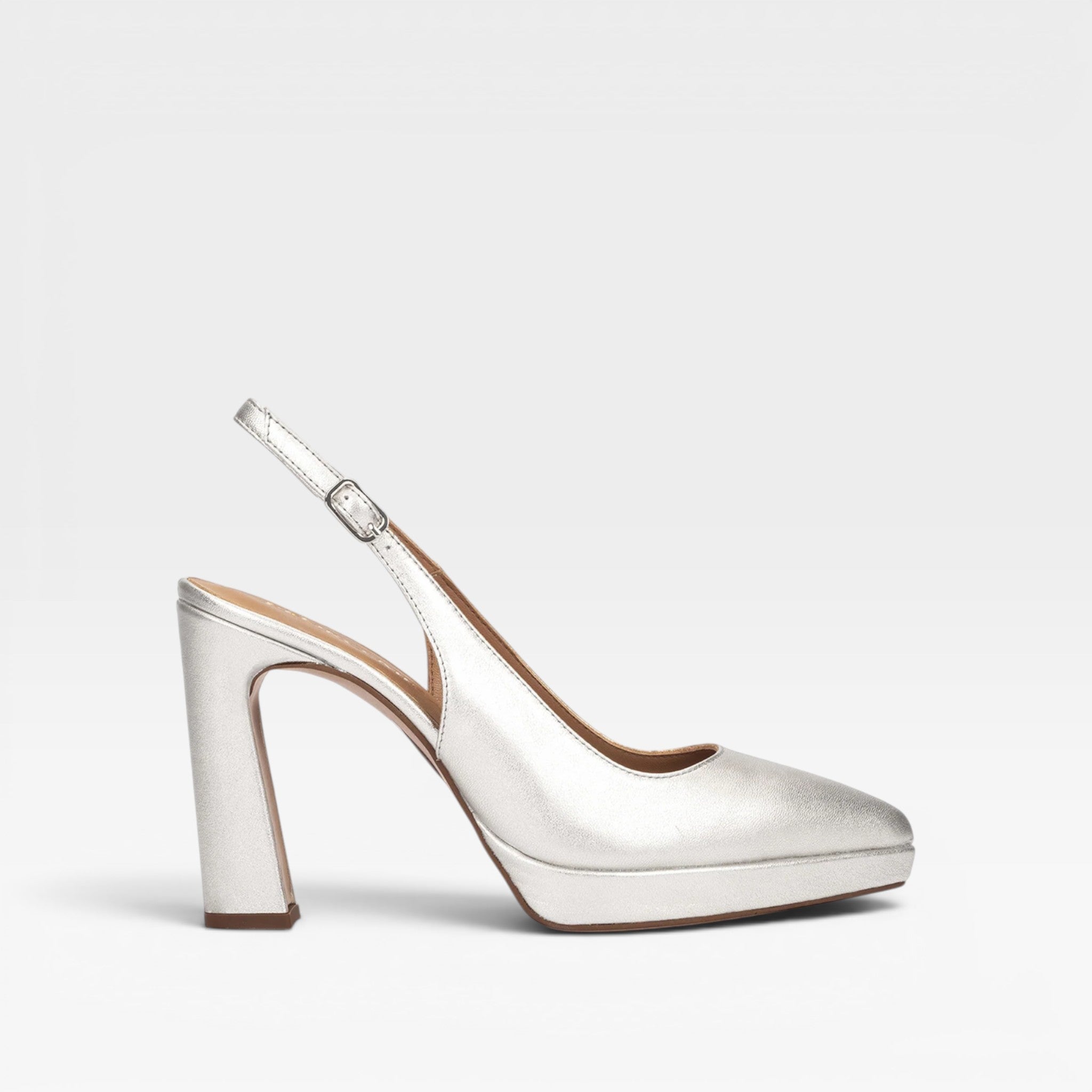 Zapatos Tacón Rena Plata - Pedro Miralles
