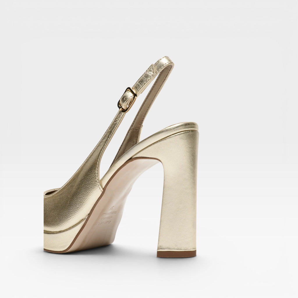 Zapatos Tacón Rena Dorado - Pedro Miralles