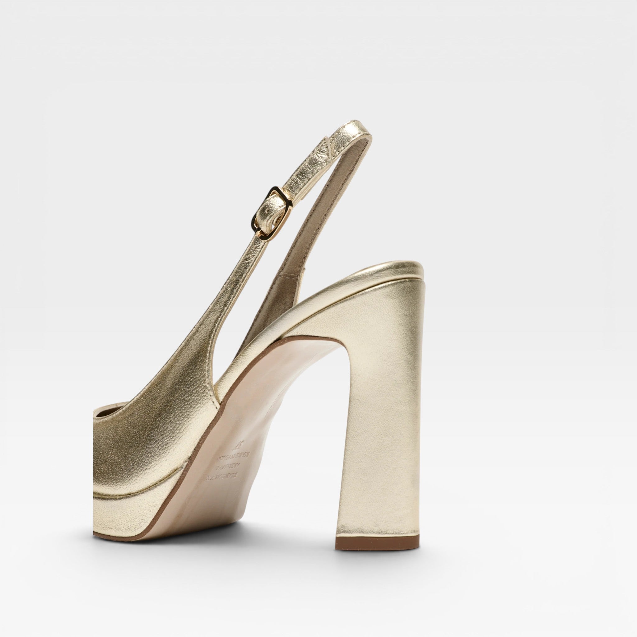 Zapatos Tacón Rena Dorado - Pedro Miralles