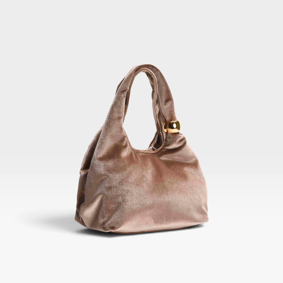 Bolso fiesta taupe terciopelo hombro cadena - Azarey