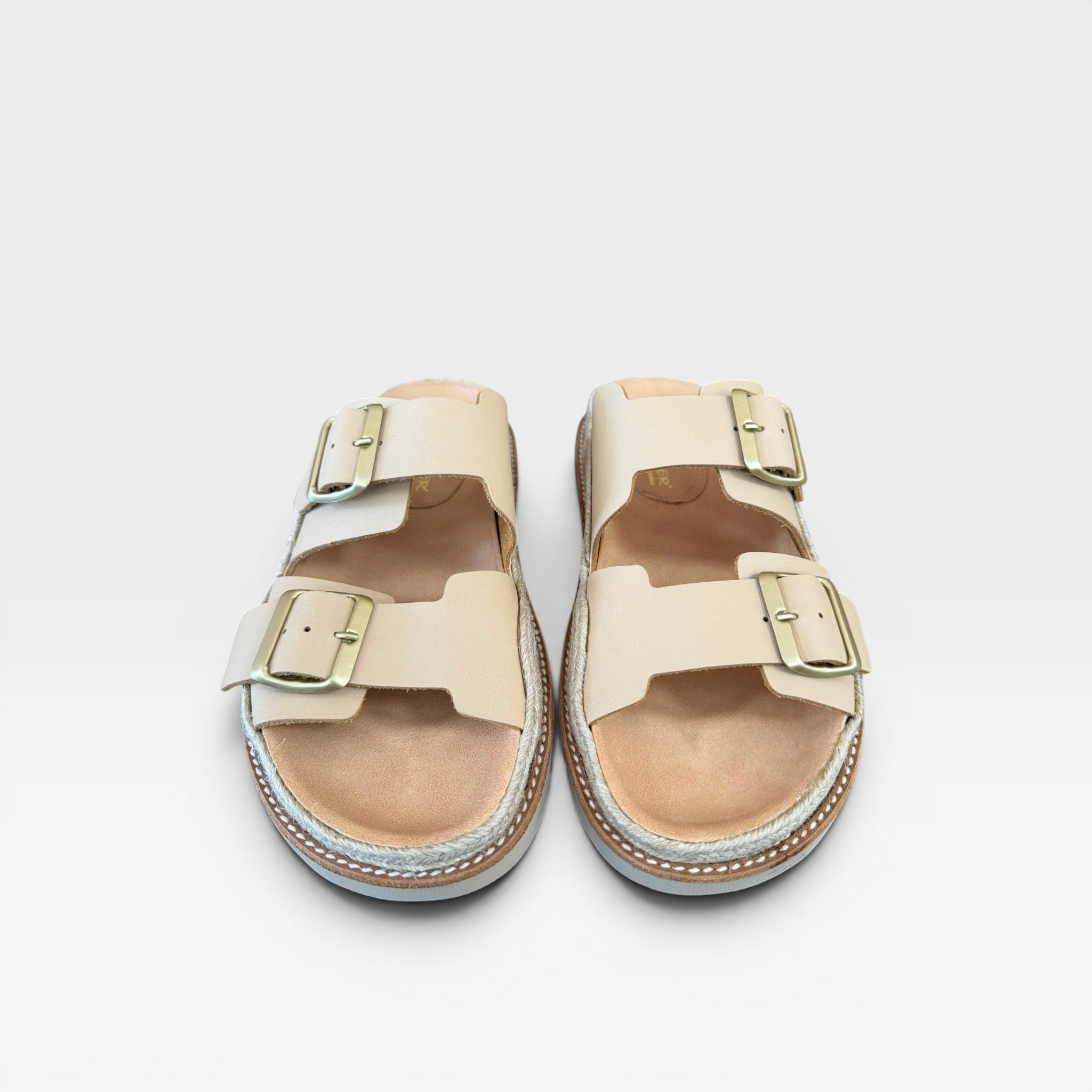 Sandalia camel rafia bios  - Casteller