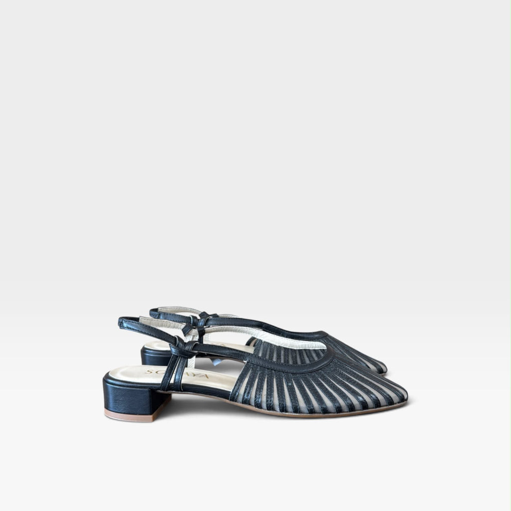 Zapato de salón destalonado con tiras enrejadas - Soraya