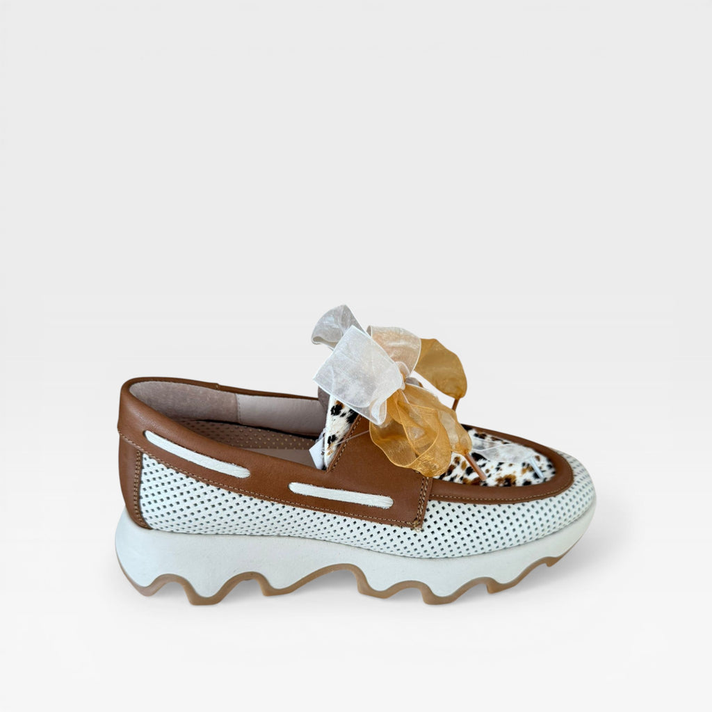 Mocasín estampado animal print y lazo - Nival