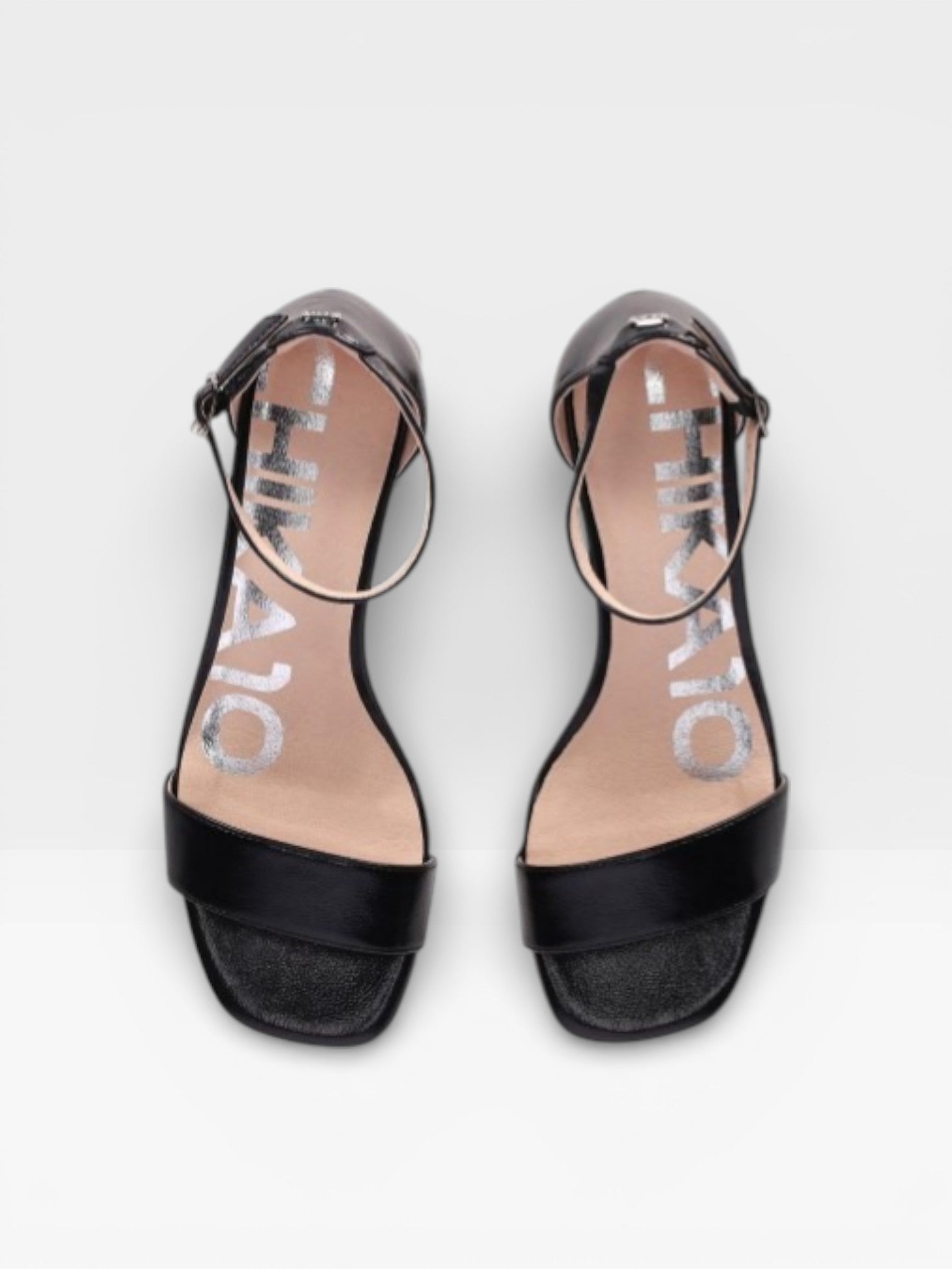 Sandalias Tacón Alto Mujer Plataforma Pala negra - Chika10