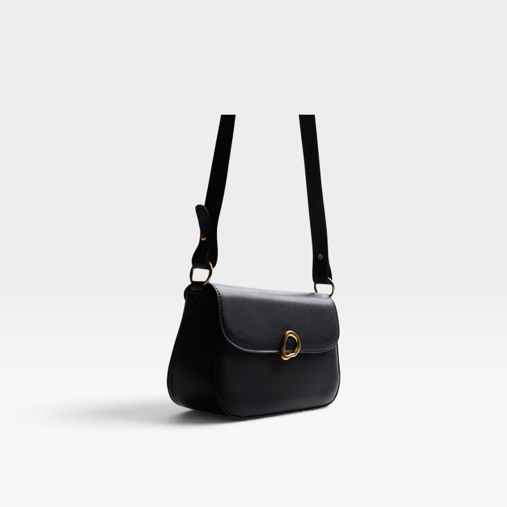 Bolso bandolera negro hebilla - Gioseppo