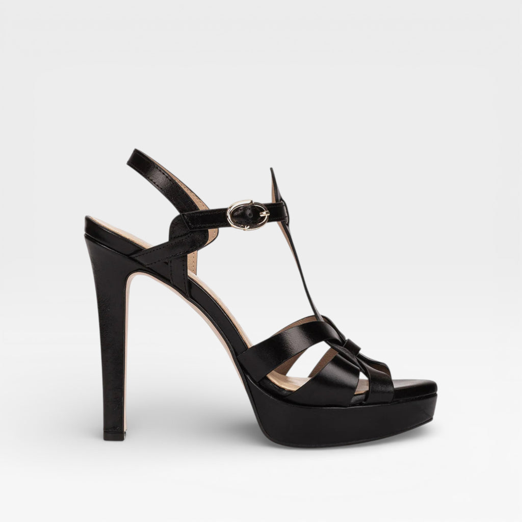 Sandalias Tacón Copenhague Negro - Pedro Miralles