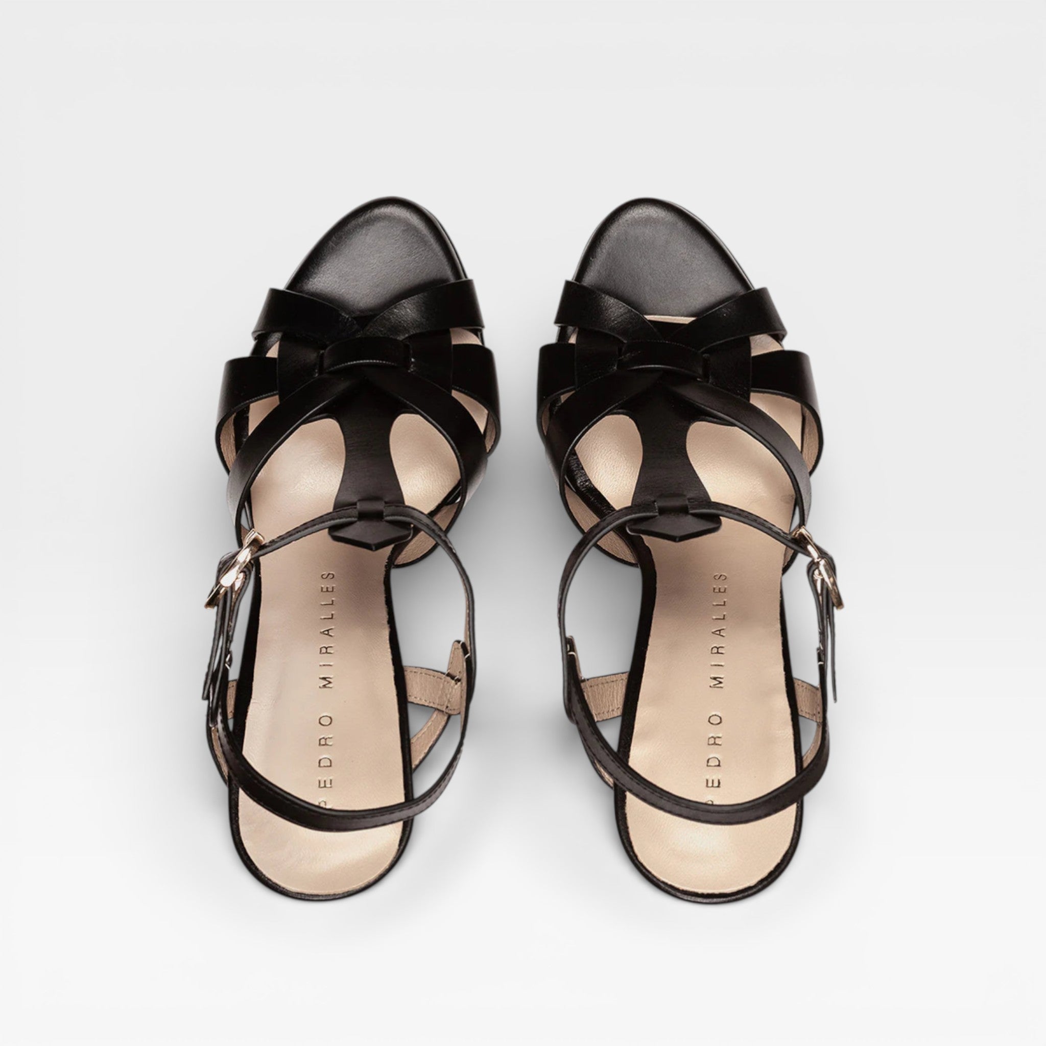 Sandalias Tacón Copenhague Negro - Pedro Miralles