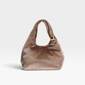 Bolso fiesta taupe terciopelo hombro cadena - Azarey
