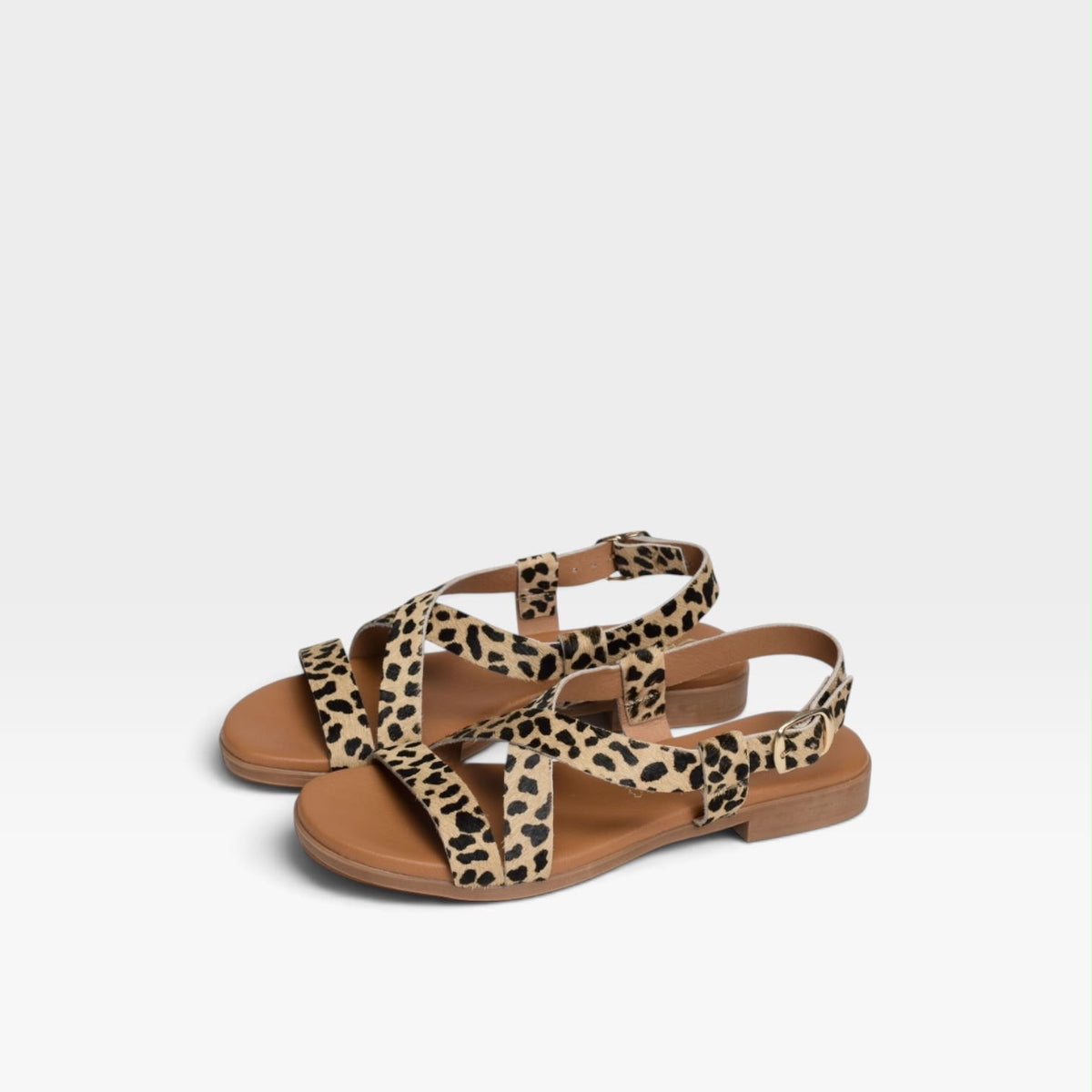 Sandalias tiras Animal print  - Carla Tortosa