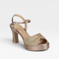 Sandalias tiras Ojeda oro - Unisa