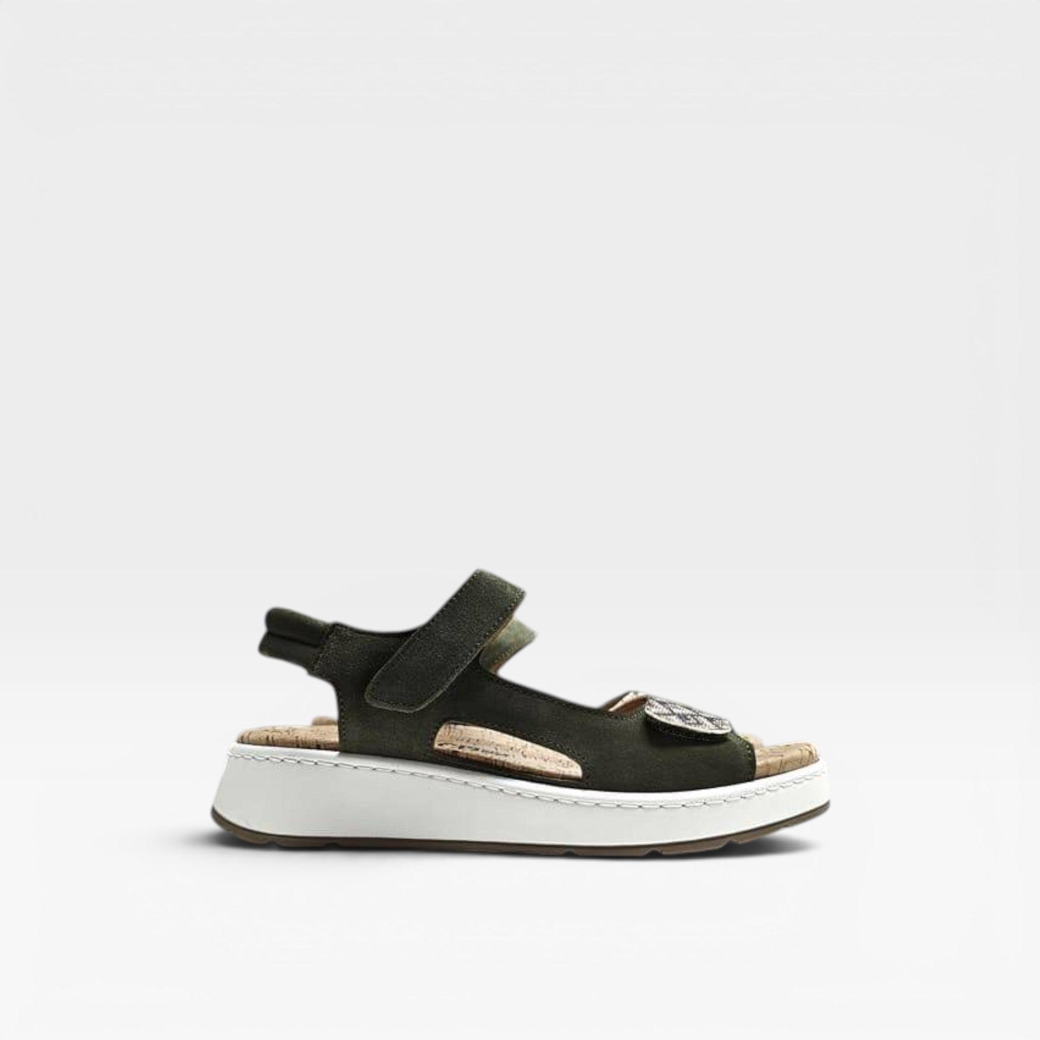 Sandalia ajustable verde Oslo - Comfort Class