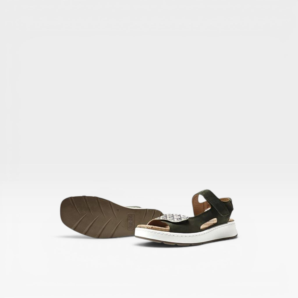 Sandalia ajustable verde Oslo - Comfort Class
