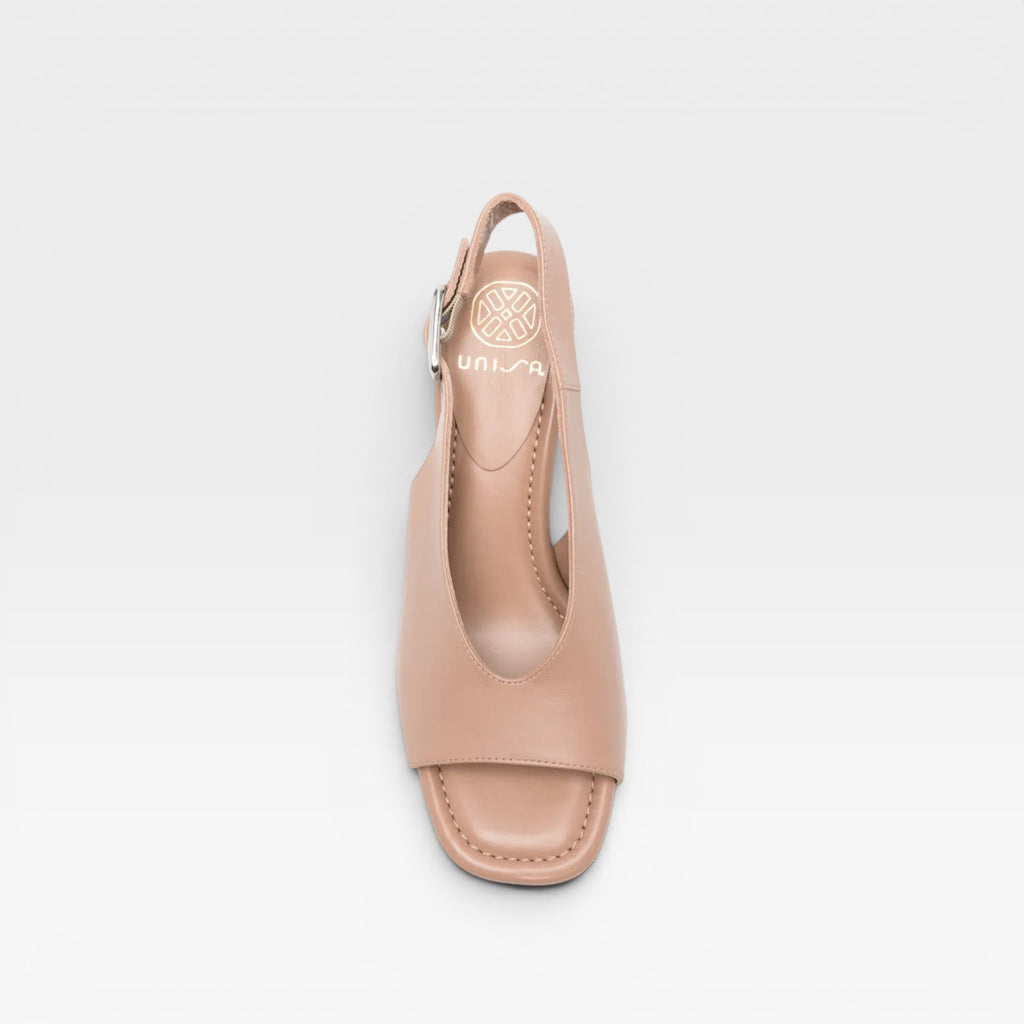 Sandalias Tacón Peep-toe destalonado  - Unisa