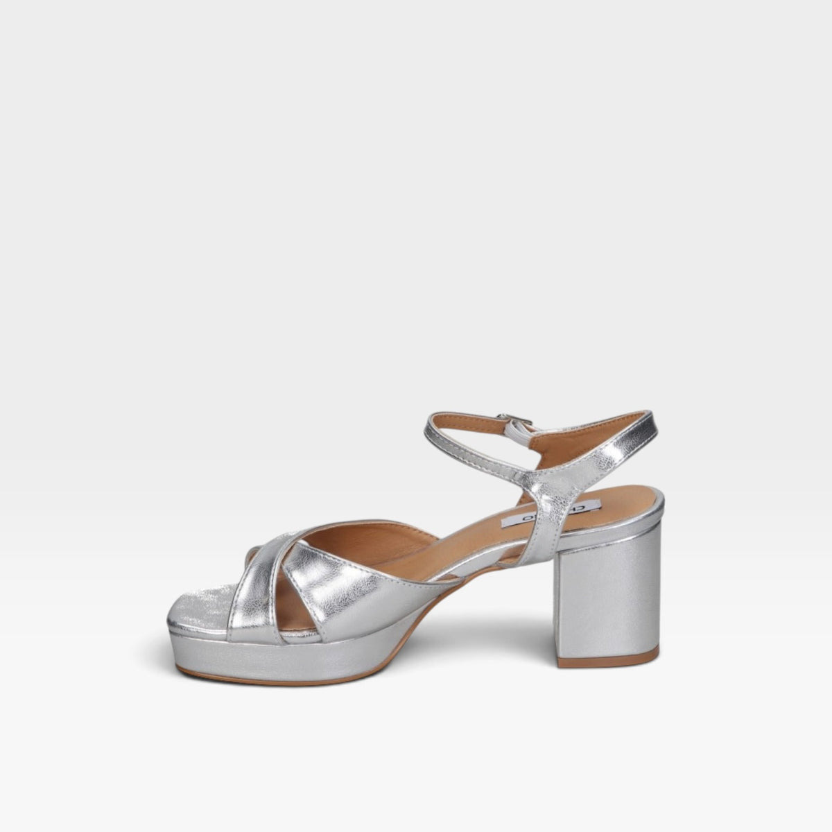 Sandalias tacón Flora 25 plata - Chika 10