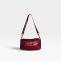Bolso bandolera piel burdeos - The twins