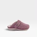 Zapatillas de casa con hebilla lateral malva - Salvi