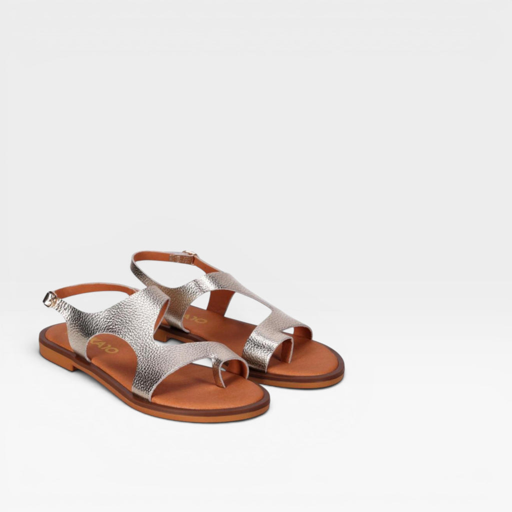 Sandalias Piel de Mujer Leather Plano MUSAKA 29- Chika10