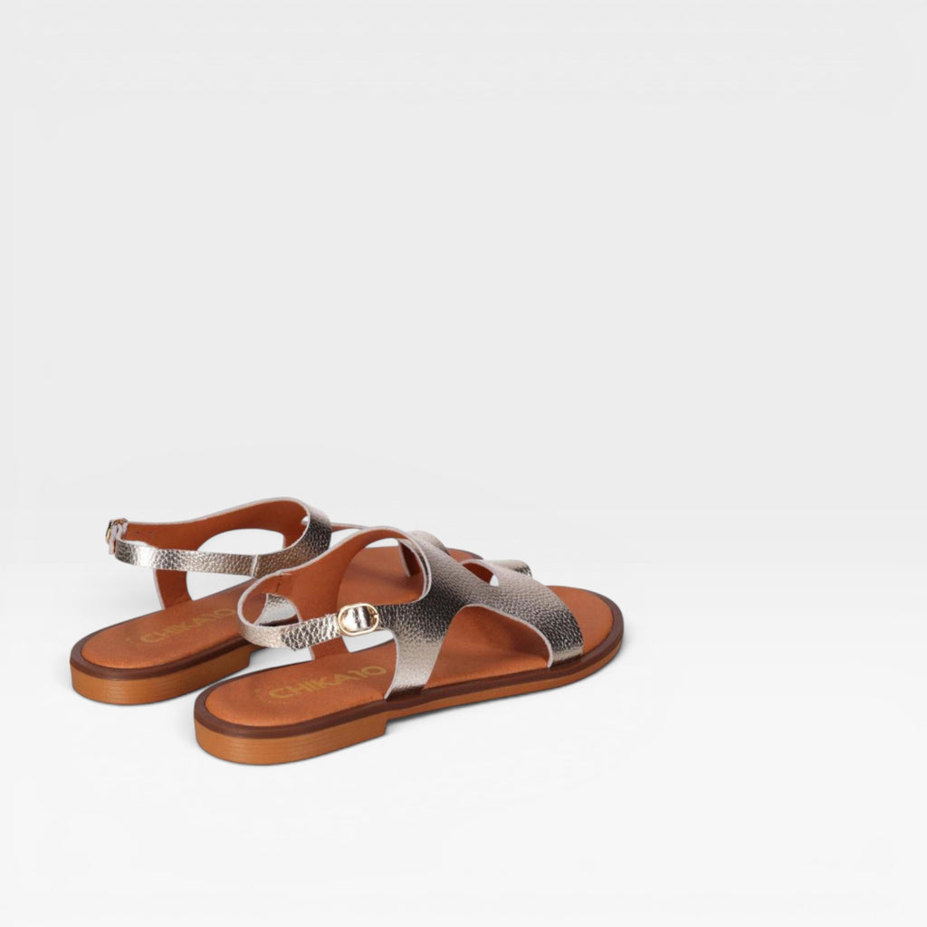 Sandalias Piel de Mujer Leather Plano MUSAKA 29- Chika10