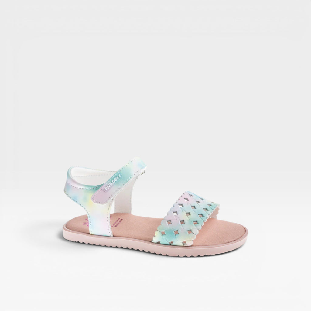 Sandalia de vestir piel niña Barefoot - Pablosky
