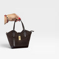 Bolso piel - Marrón chocolate