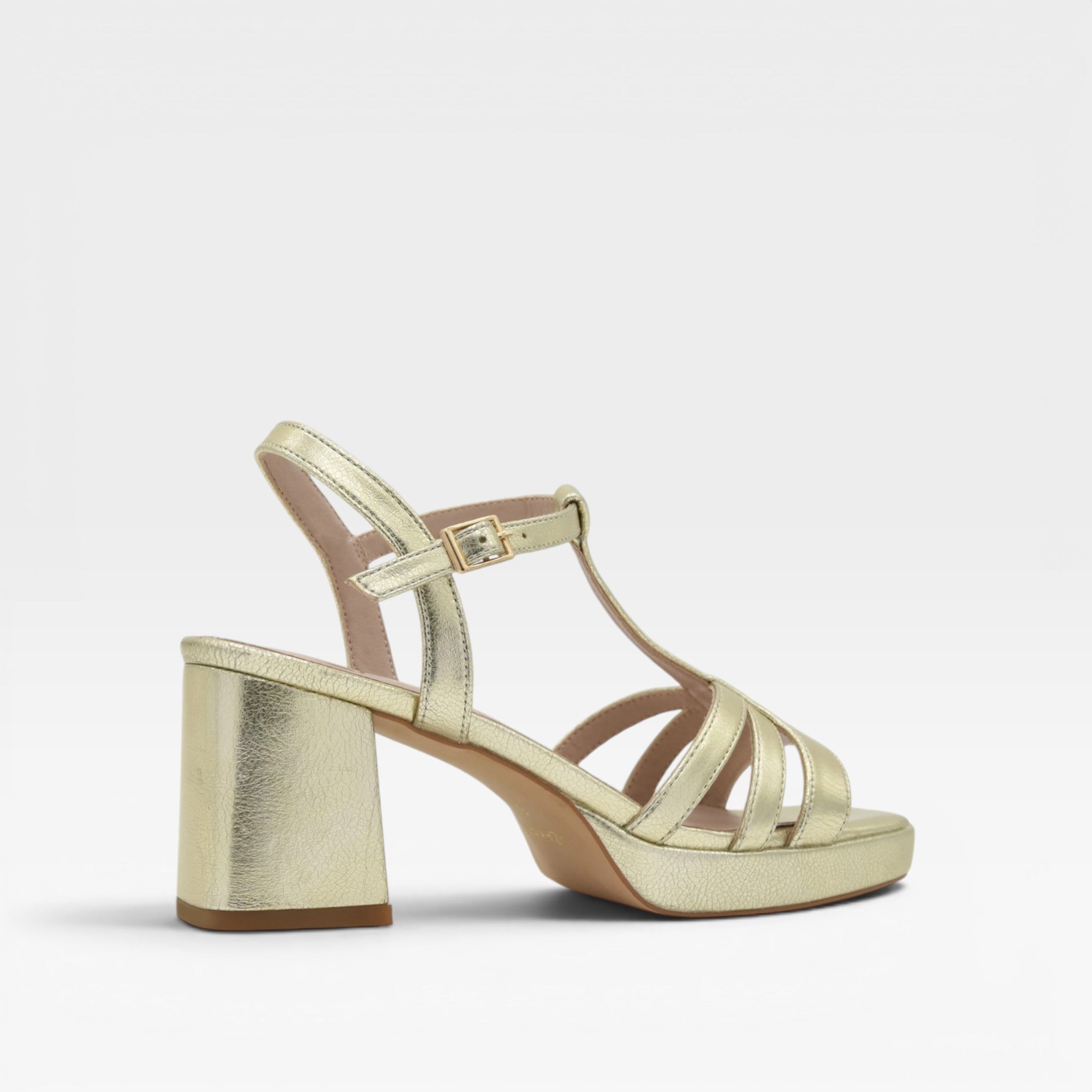 Sandalias Tacón  dorada - Azarey