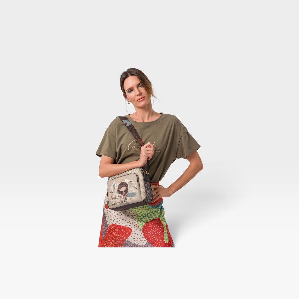 Bandolera con bolsillo frontal Tulip - Anekke