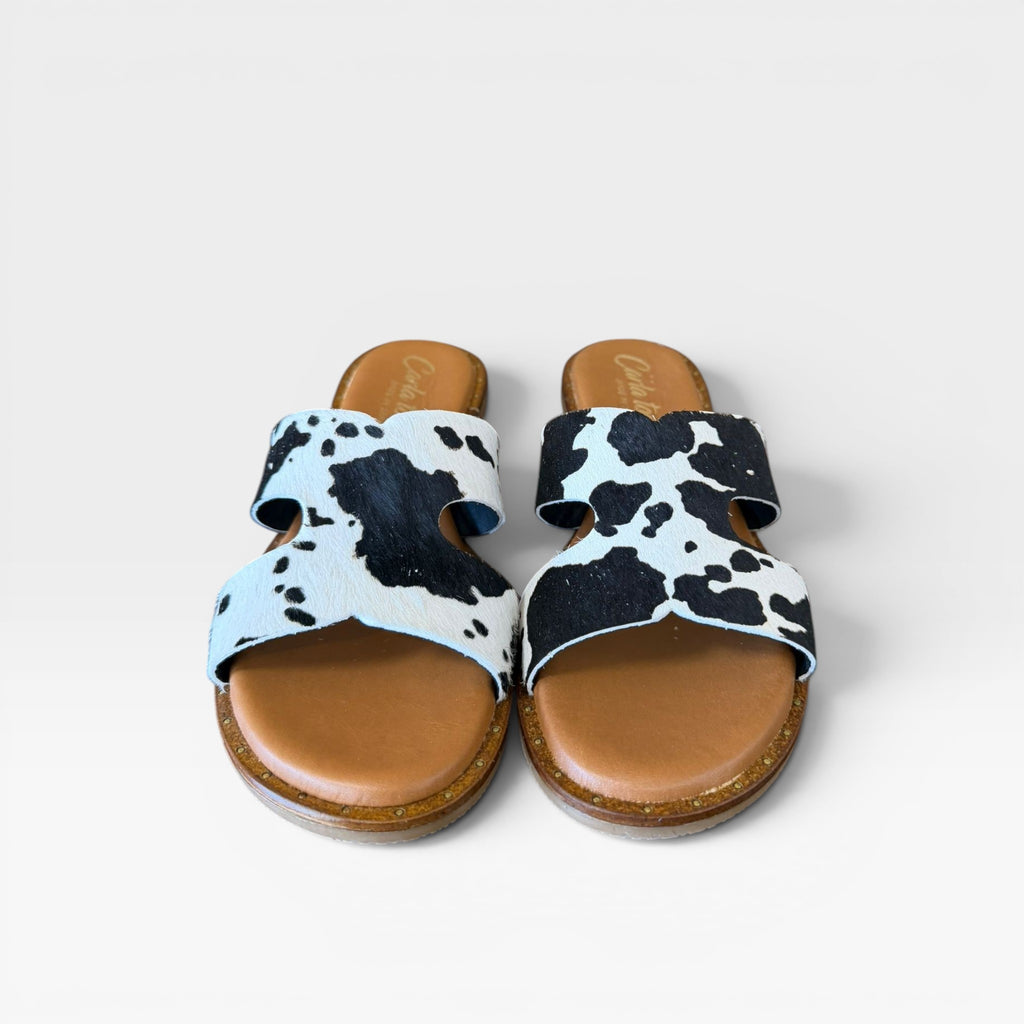 Sandalias animal print vaca  - Carla Tortosa