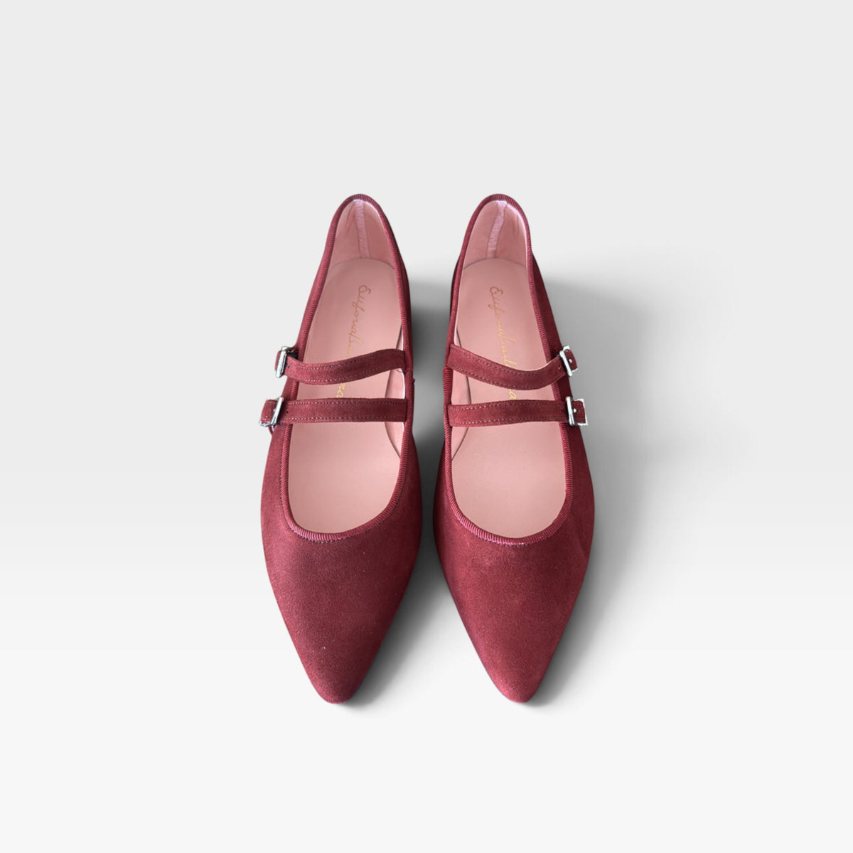 Bailarina punta fina terciopelo rojo - Euforia bailarinas