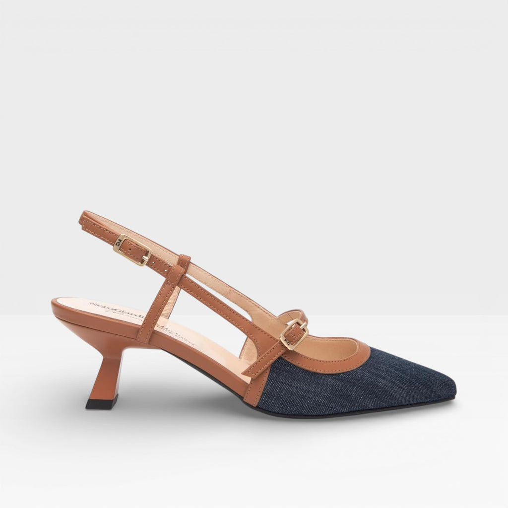 Zapatos de Tacón E512254DE de Tela y Piel - Nero Giardini