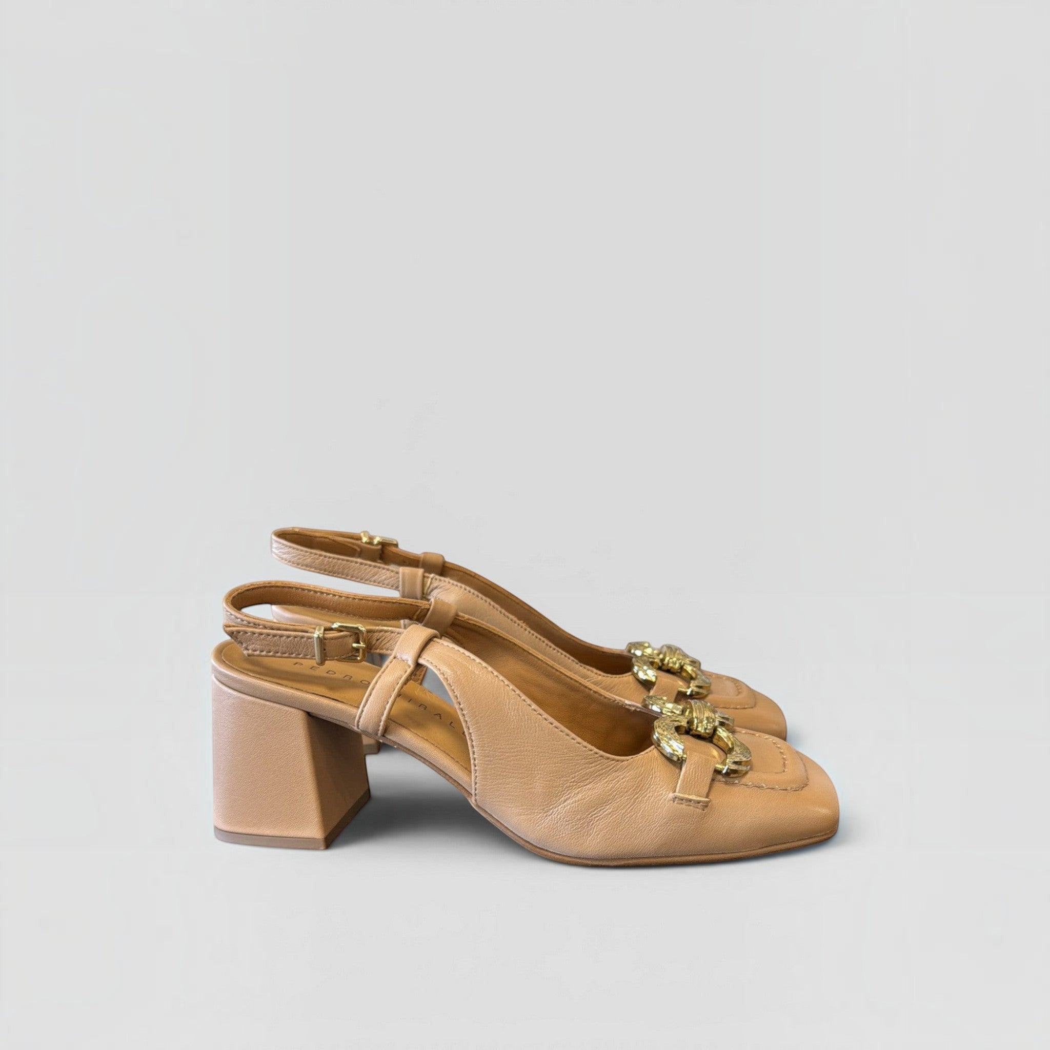 Mocasín tacón destalonado camel - Pedro Miralles