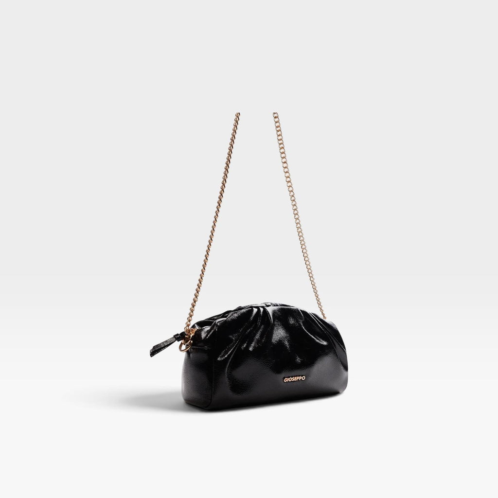 Bolso bandolera negro efecto arrugado - Gioseppo