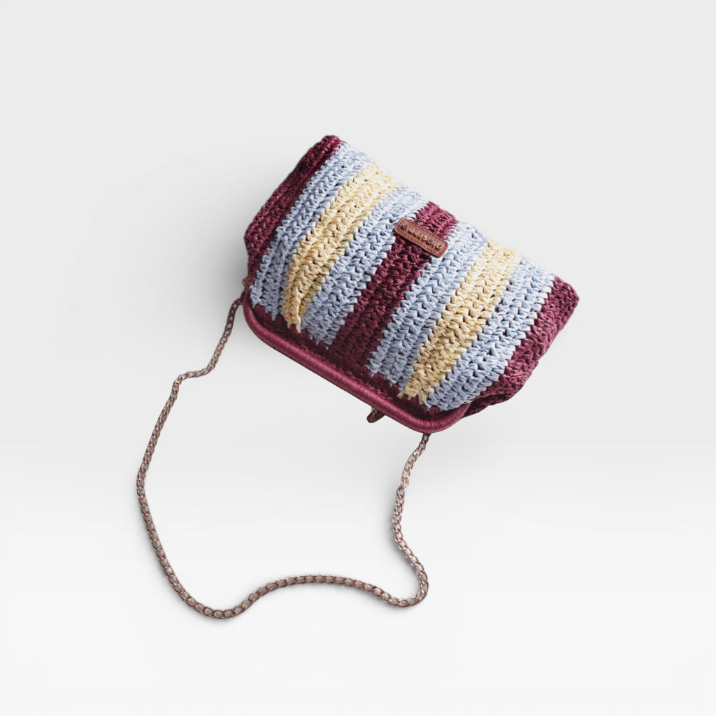 Bolso de Mano Trenzado Raya Matunda Burdeos - Gioseppo