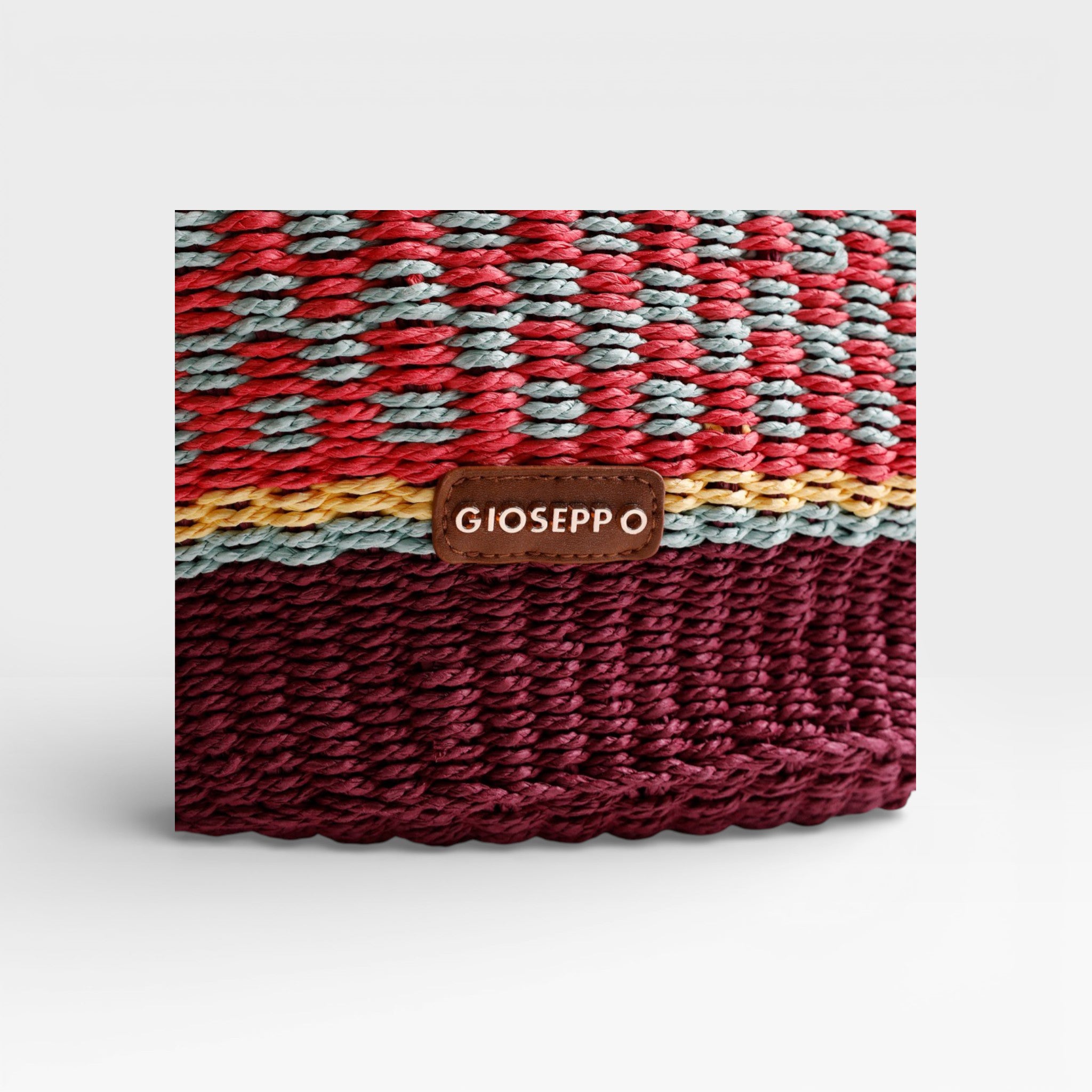 Bolso Capazo Estampado Pangani Burdeos - Gioseppo