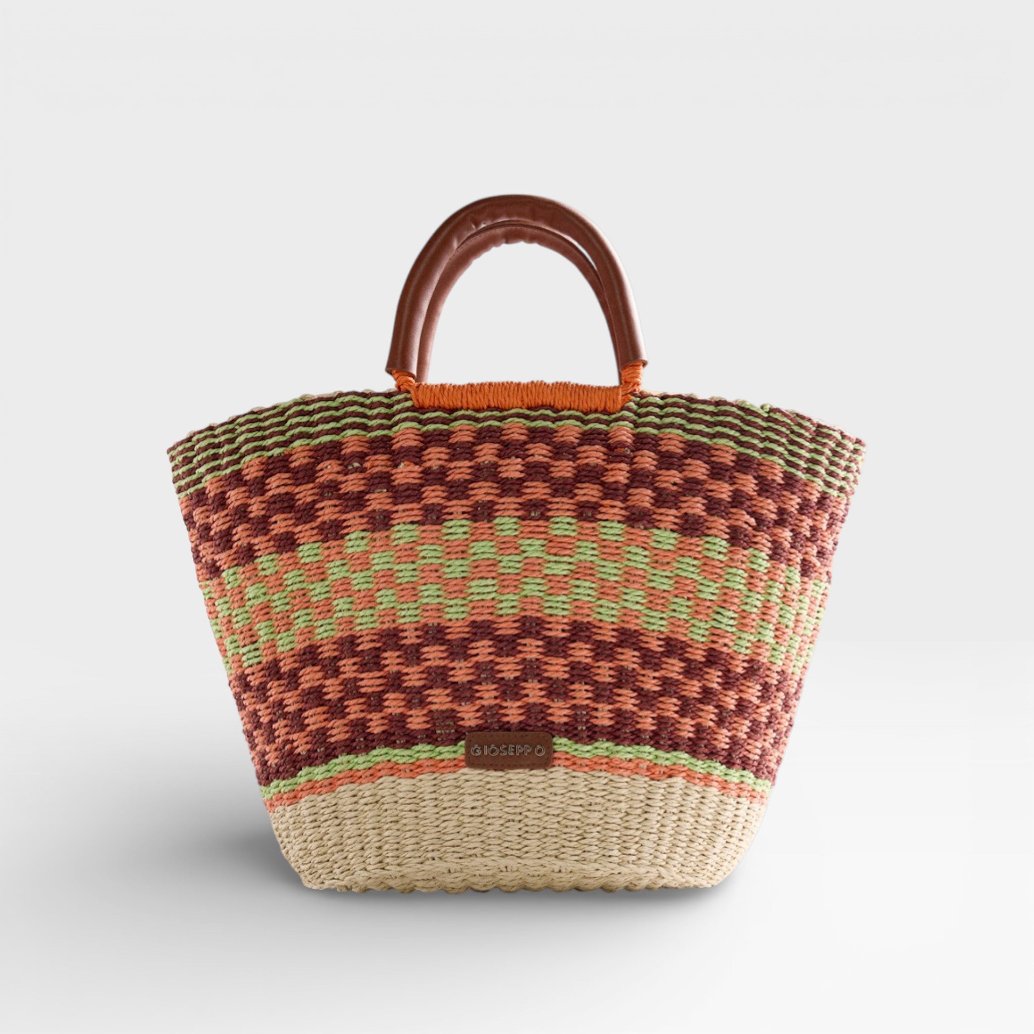 Bolso Capazo Estampado Pangani Coral - Gioseppo