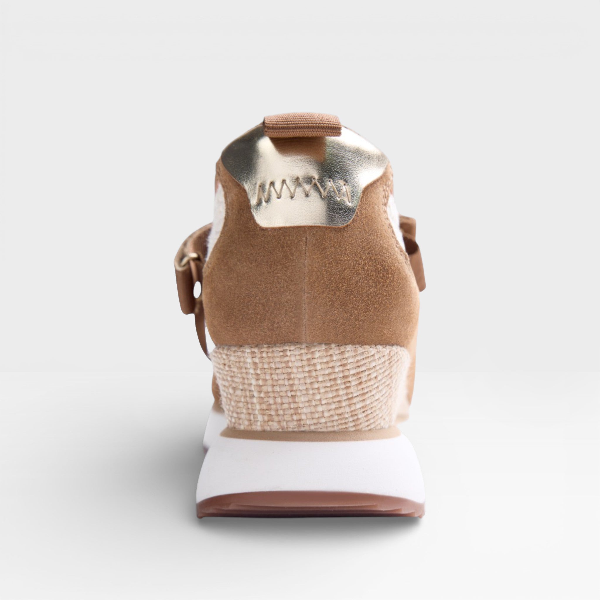 Zapatillas Abierta Piel y Crochet cuña Lipa - Gioseppo