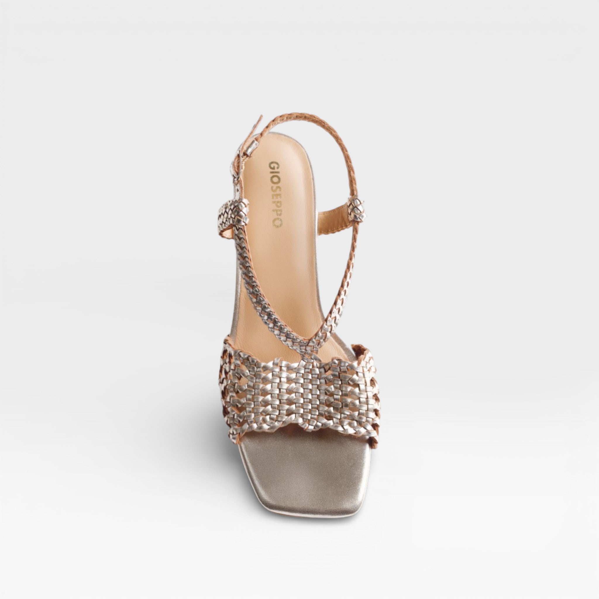 Sandalias Tacón Piel Trenzada Brillo Blissfield - Gioseppo