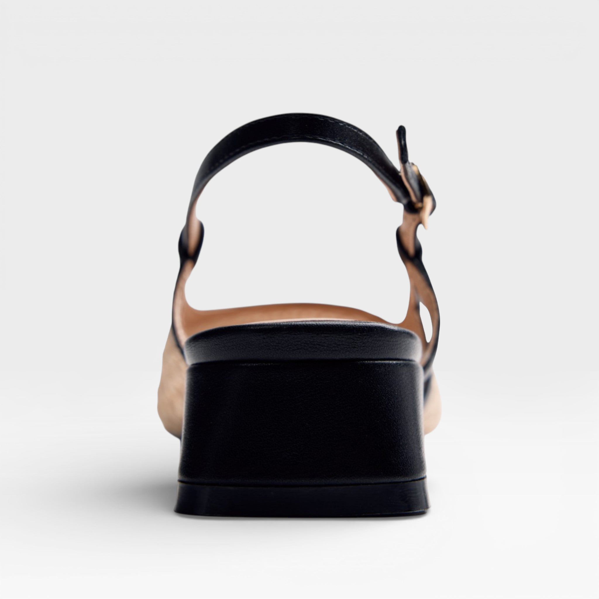 Zapatos tacón destalonados rafia Lamu Negro - Gioseppo